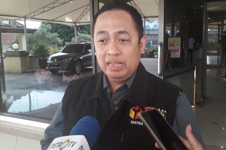 Komisioner dan Ketua Tim Sentra Gakkumdu Bawaslu DKI Jakarta Puadi di Mapolres Metro Jakarta Utara, Selasa (16/4/2019).