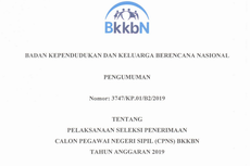 Catat, Ini Jadwal dan Syarat CPNS 2019 BKKBN