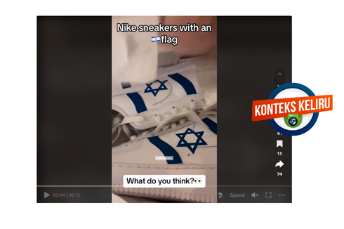 Konteks Keliru, Nike Tidak Membuat Sepatu dengan Desain Bendera Israel
