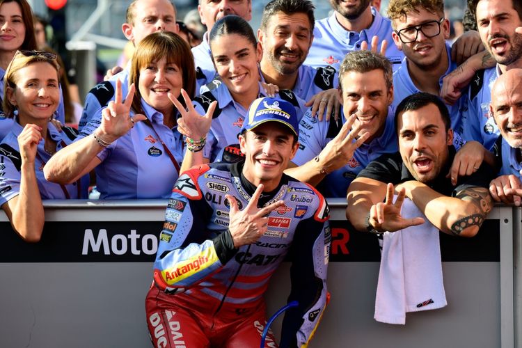 Marc Marquez saat berlaga pada MotoGP Jepang 2024