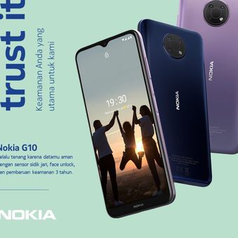Nokia G10 dijanjikan mendapatkan update keamanan selama tiga tahun.