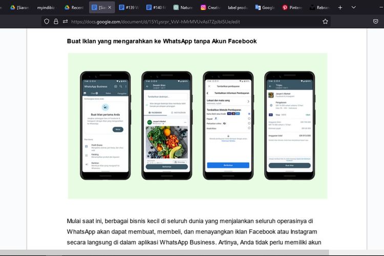 Proses mudah membuat iklan di WhatsApp Business