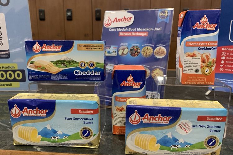 Anchor cheese, whipping cream, cooking cream and butter products.