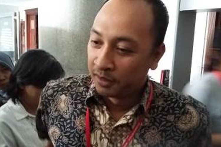 Anggota Biro Hukum KPK, Rasamala Aritonang, saat ditemui di Mahkamah Konstitusi, Jakarta, Selasa (30/6/2015).