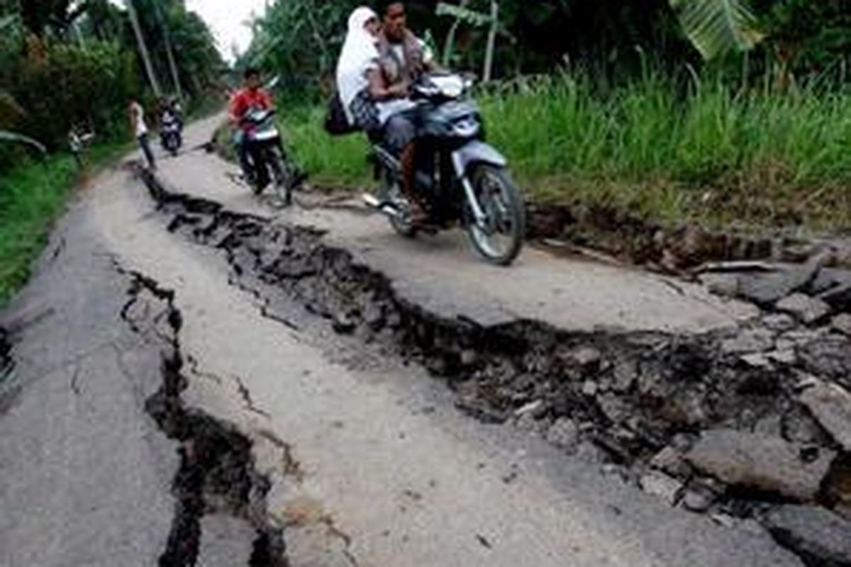 Ilustrasi dampak gempa