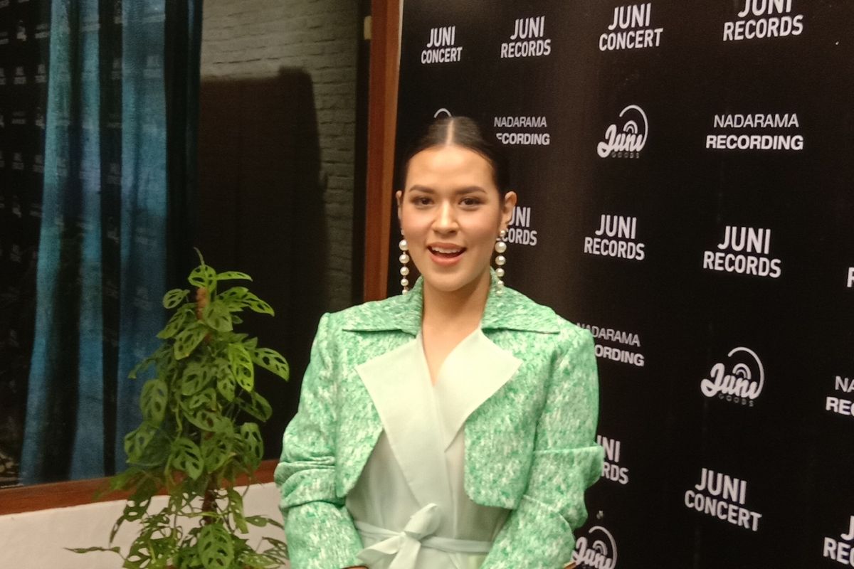 Raisa Andriana merilis singel You di kantor Juni Record, Mampang Prapatan, Jakarta Selatan, Rabu (9/10/2019).