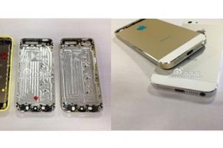 Foto-foto cangkang iPhone 5S berwarna emas