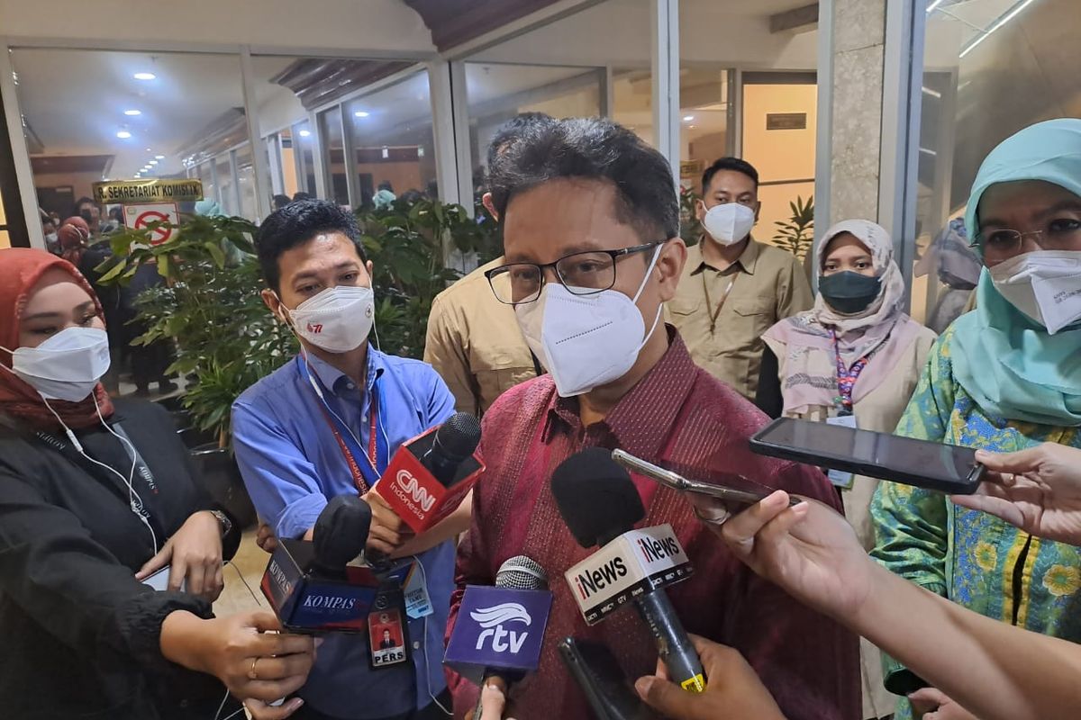 Menkes Budi Gunadi Sadikin saat ditemui di Gedung DPR RI, Senayan, Jakarta Pusat, Senin (7/11/2022). 