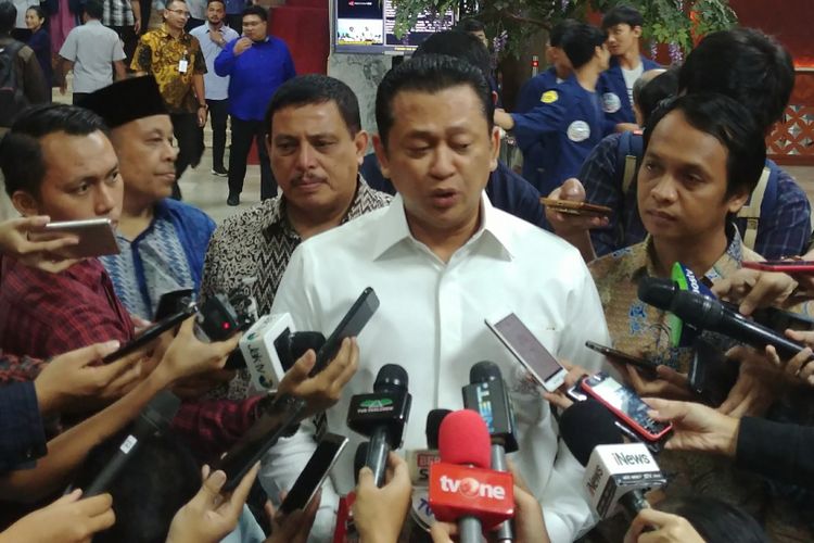 Ketua DPR Bambang Soesatyo di Komplek Parlemen, Senayan, Jakarta (19/3/2018).