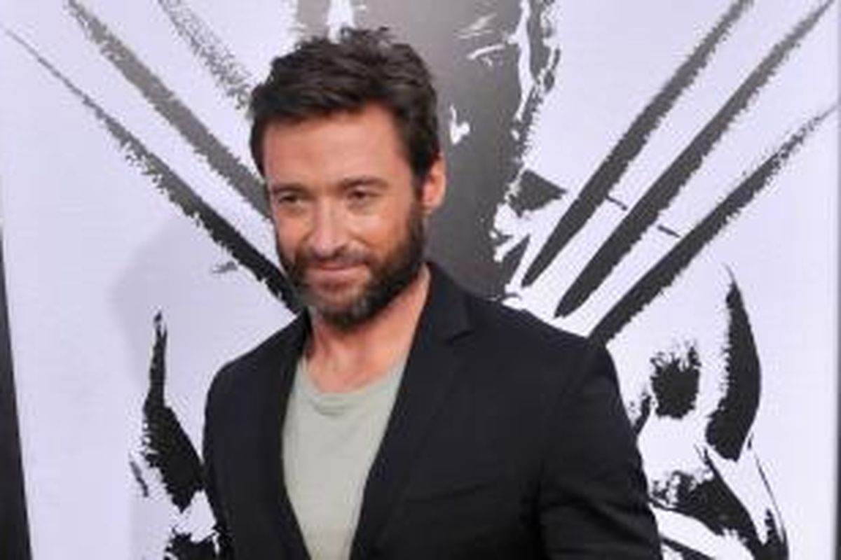 Aktor Hugh Jackman menghadiri The Wolverine New York City Fan Event di AMC Empire, New York City, AS, 23 Juli 2013 waktu setempat.