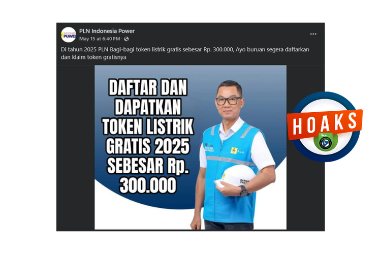 Hoaks, tautan token listrik gratis Rp 300.000 dari PLN