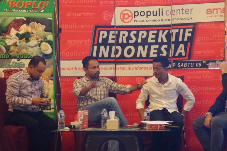 Diskusi Smart FM di Menteng, Jakarta Pusat, Sabtu (29/4/2017).