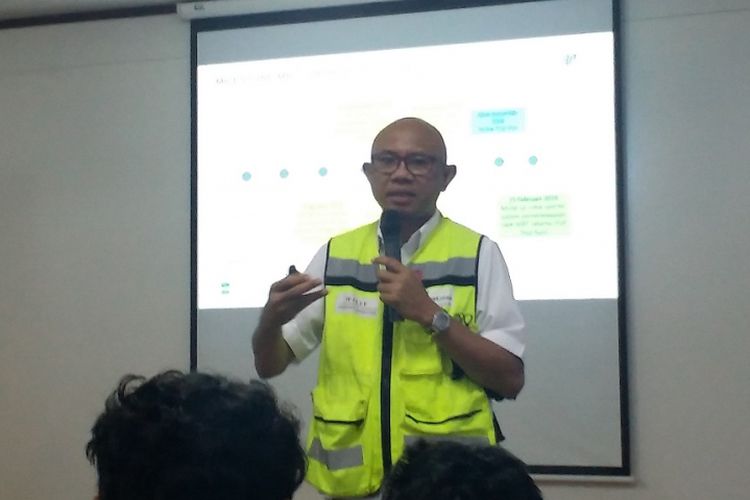 Direktur Utama PT MRT Jakarta William Sabandar saat memberikan penjelasan di kantornya, Jakarta, Selasa (28/8/2018).