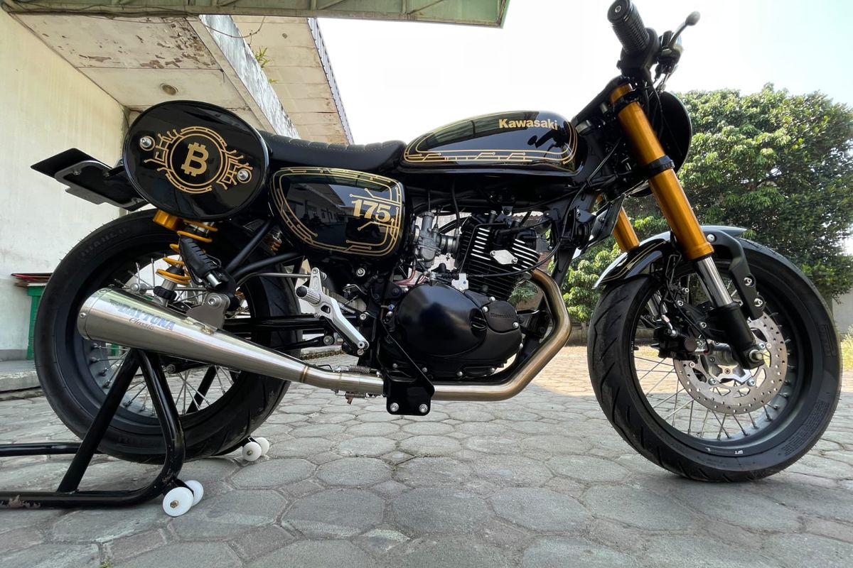 Modifikasi Kawasaki W175 Bitcoin 