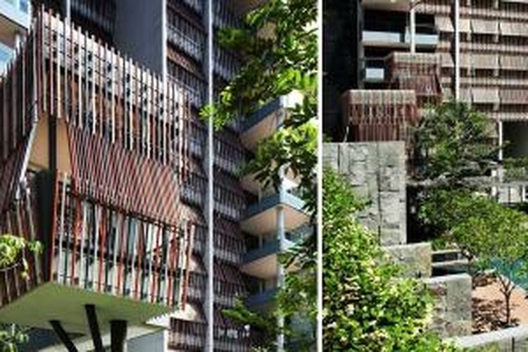 Kabin mungil menyerupai rumah pohon menjadi salah satu daya tarik di kompleks apartemen buatan WOHA. Apartemen yang berada di Singapura tersebut bernama Goodwood Residence.