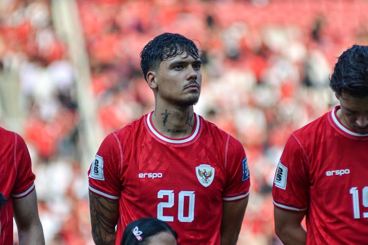 Shayne Pattynama tampil starter dalam pertandingan Kualifikasi Piala Dunia 2024 antara Indonesia vs Irak, Kamis (6/6/2024) di Stadion Gelora Bung Karno Jakarta. 