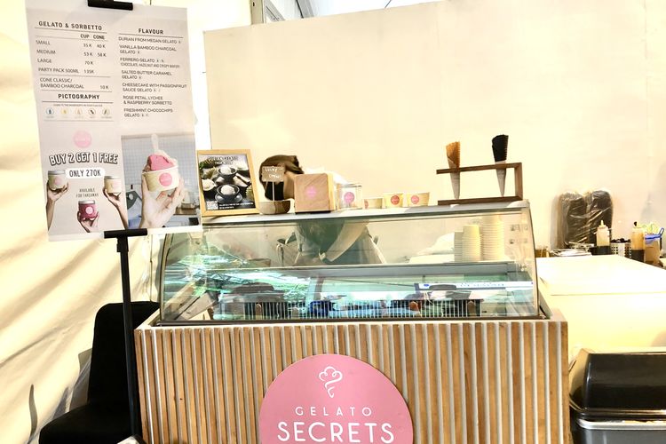 Gelato Secrets di Pesta Rasa, Gandaria City, Jakarta, Jumat (19/8/2022).