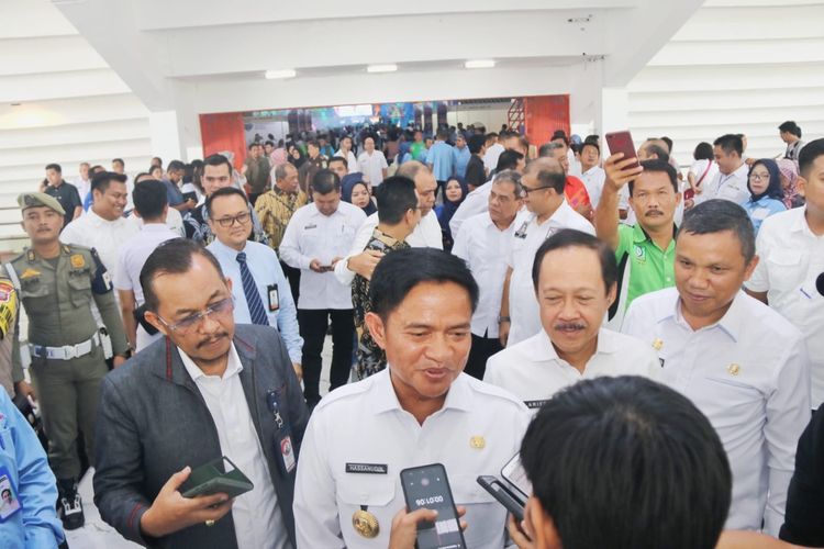 Penjabat (Pj) Gubernur Sumatera Utara (Sumut) Hassanudin menghadiri Peringatan Mayday 2024 Sumut Hebat di Gedung Serbaguna Pemprov Sumut Jalan Pancing Deliserdang, Rabu (8/5/2024). 