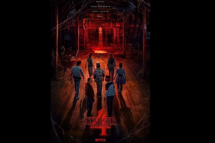 Poster serial Stranger Things 4 yang tayang di Netflix.