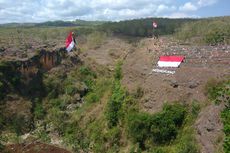 Sambut HUT RI, 1.516 Bendera Berkibar di Goa Ngingrong Yogyakarta