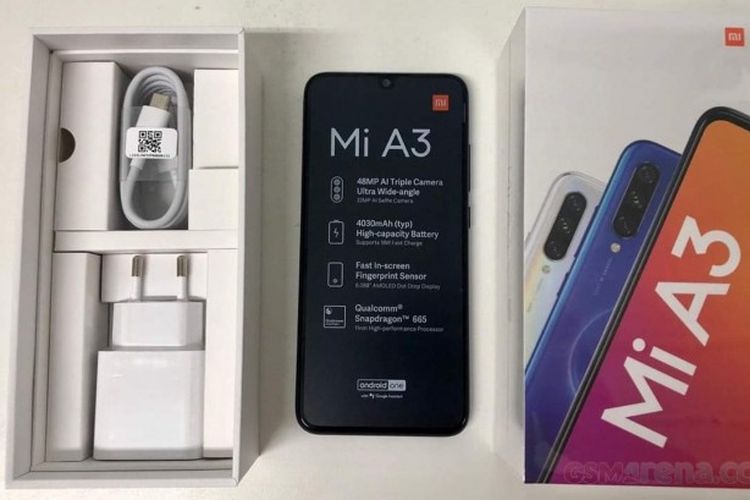 Ilustrasi gambar unboxing Xiaomi Mi A3