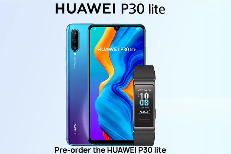 Tampilan Huawei P30 Lite di laman pre-order situs Huawei.