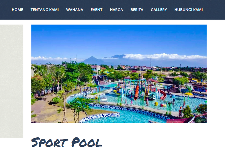 Wahana Sport Pool Kraton Waterpark di Sidoarjo, Jawa Timur. 