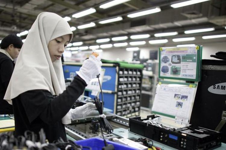 Pabrik Samsung di Cikarang yang memproduksi perangkat konsumer elektronik.