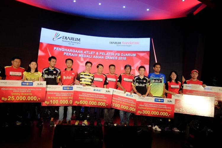 Atlet-atlet binaan PB Djarum, Kevin Sanjaya, Tontowi Ahmad, Liliyana Natsir, Debby Susanto, Ihsan Maulana, dan Muhamad Ahsan, menjadi bagian dari sejarah bangsa, selaku tuan rumah dalam pesta olahraga negara-negara Asia tersebut.