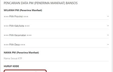 Cara cek bantuan sosial (bansos) Kementerian Sosial (Kemensos) melalui cekbansos.kemensos.go.id.