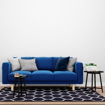 Ilustrasi sofa biru