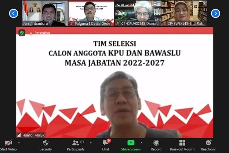 Tim seleksi calon anggota KPU dan Bawaslu.