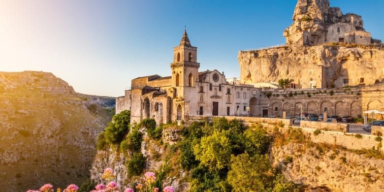 Kota tua Matera di Basilicata, Italia