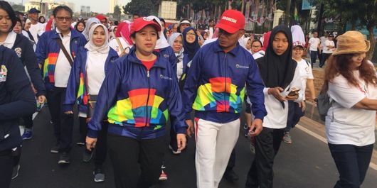 Acara Jalan Sehat Kemendikbud sambut Asian Games 2018 (4/8/2018).