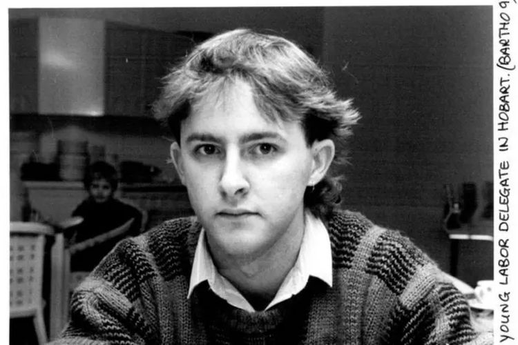 Anthony Albanese, delegasi buruh muda Australia di Hobart, 9 Juli 1986.
