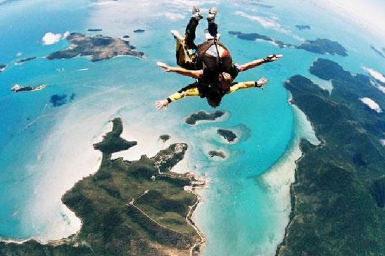  Skydiving di Whitsundays, Great Barrier Reef, Queensland, Australia