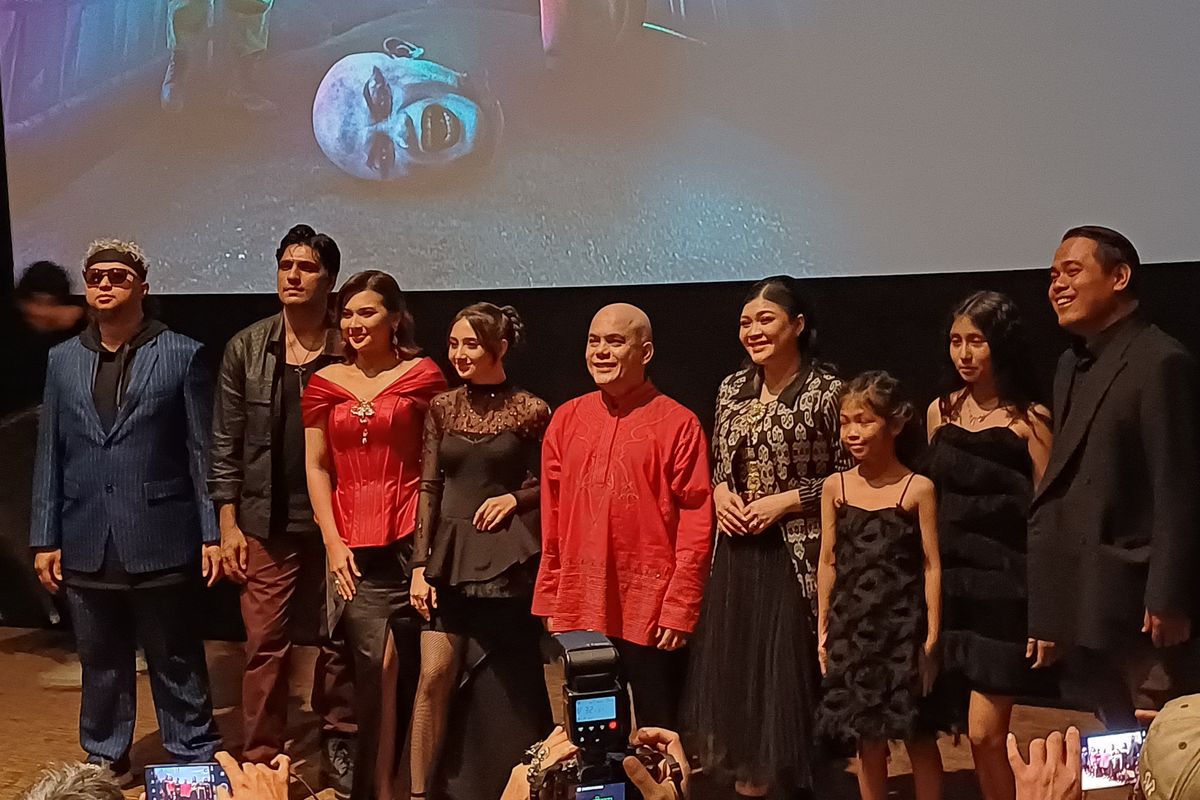 Konferensi pers gala premiere film Setan Botak di Jembatan Ancol di XXI Metropole, Jakarta Pusat, Kamis (27/2/2025).