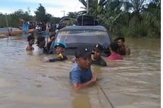 Bawa Penumpang, Angkutan Umum di Aceh Timur Nekat Terjang Banjir, Ini Akibatnya