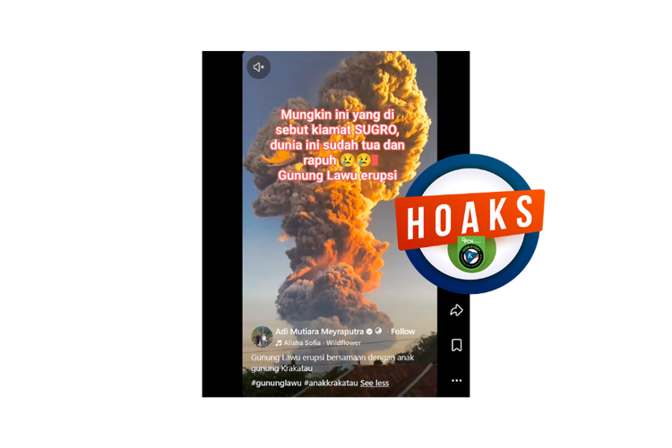 INFOGRAFIK: Hoaks Gunung Lawu Erupsi Bersamaan dengan Anak Krakatau, Cek Faktanya
