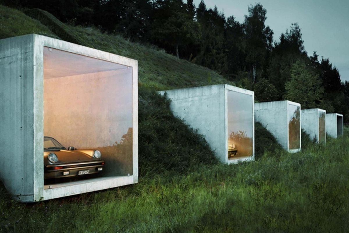 Garagenatelier Car Park di Herdern, Swiss.