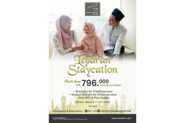 Whiz Prime Hotel Malang tawarkan paket staycation spesial.