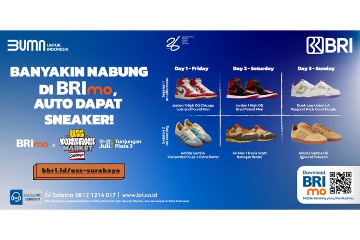 Segera perbanyak tabungan di BRImo dan dapatkan sneaker idaman. 