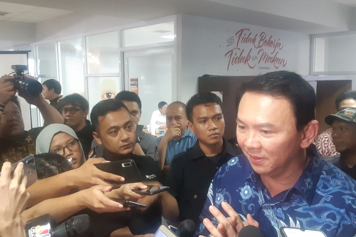 Pertamina President Commissioner and former Jakarta Governor Basuki Ahok Tjahaja Purnama at the offices of Tempo Magazine, 17 February 2020