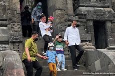 Akhir Pekan, Jokowi Ajak Cucu Jalan-jalan ke Candi Prambanan