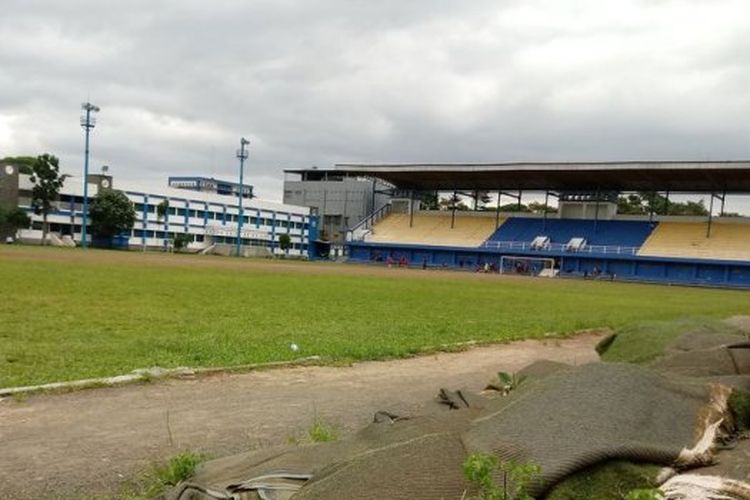 Penampakan lapangan Stadion Sidolig atau Stadion Persib di Kota Bandung.