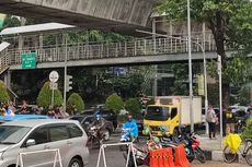 Sopir Gocar Demo di Depan Kantor Gojek Blok M, Lalu Lintas Normal