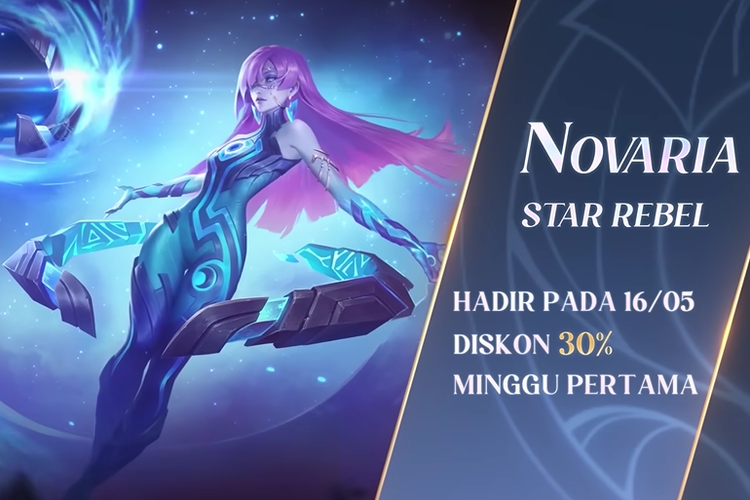 Ilustrasi karakter Novaria di Mobile Legends.