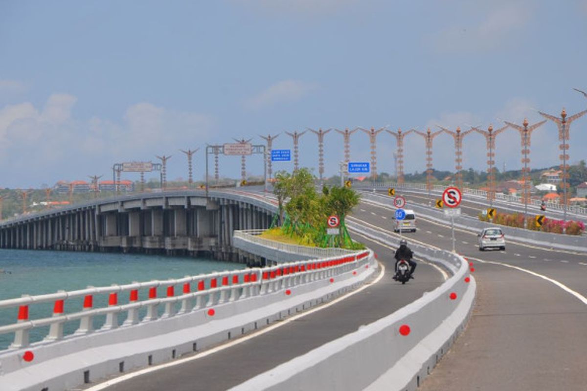 Jalan Tol Bali-Mandara yang bisa dilintasi sepeda motor.