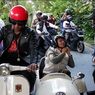 Kampanye di Pekanbaru, Mahfud Naik Vespa dari Bandara ke Hotel