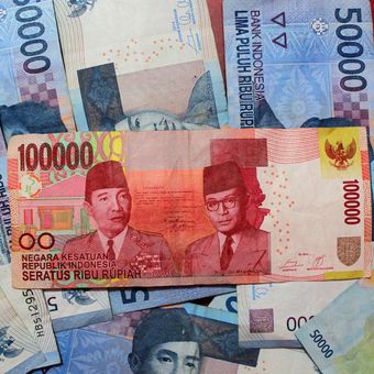 Ilustrasi rupiah, uang rupiah, efisiensi anggaran.